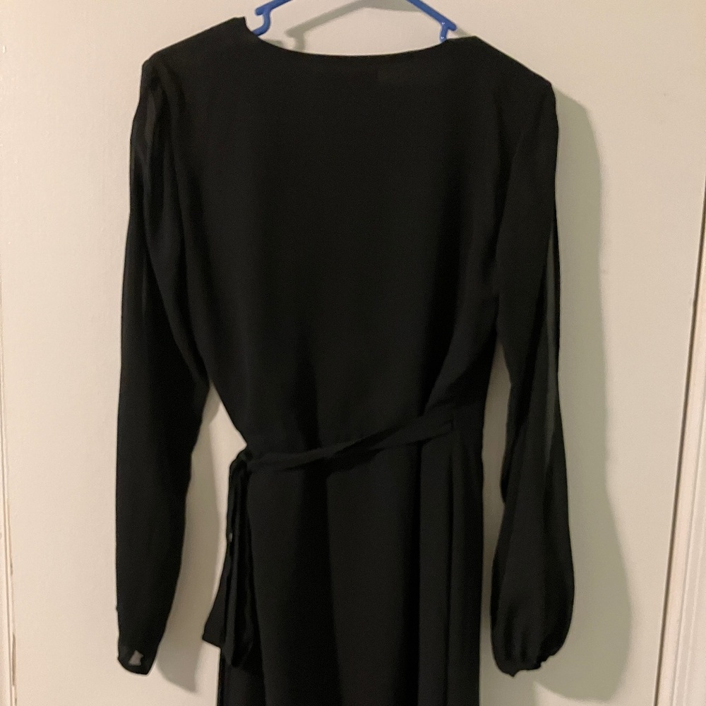 Lulu's Black Wrap Dress